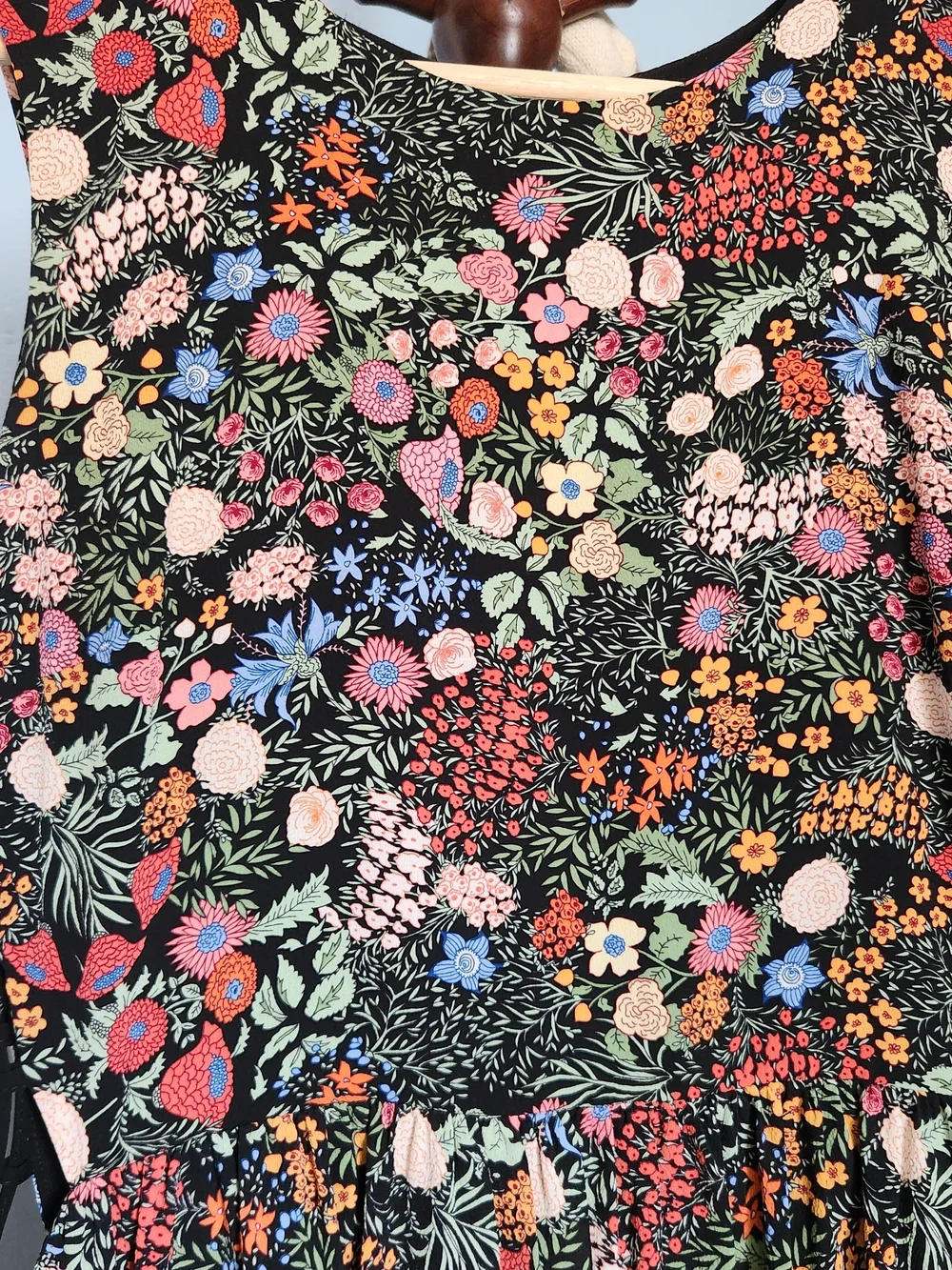 Topshop Black Floral Dress with Floral Blooms - Picture 2 of 5